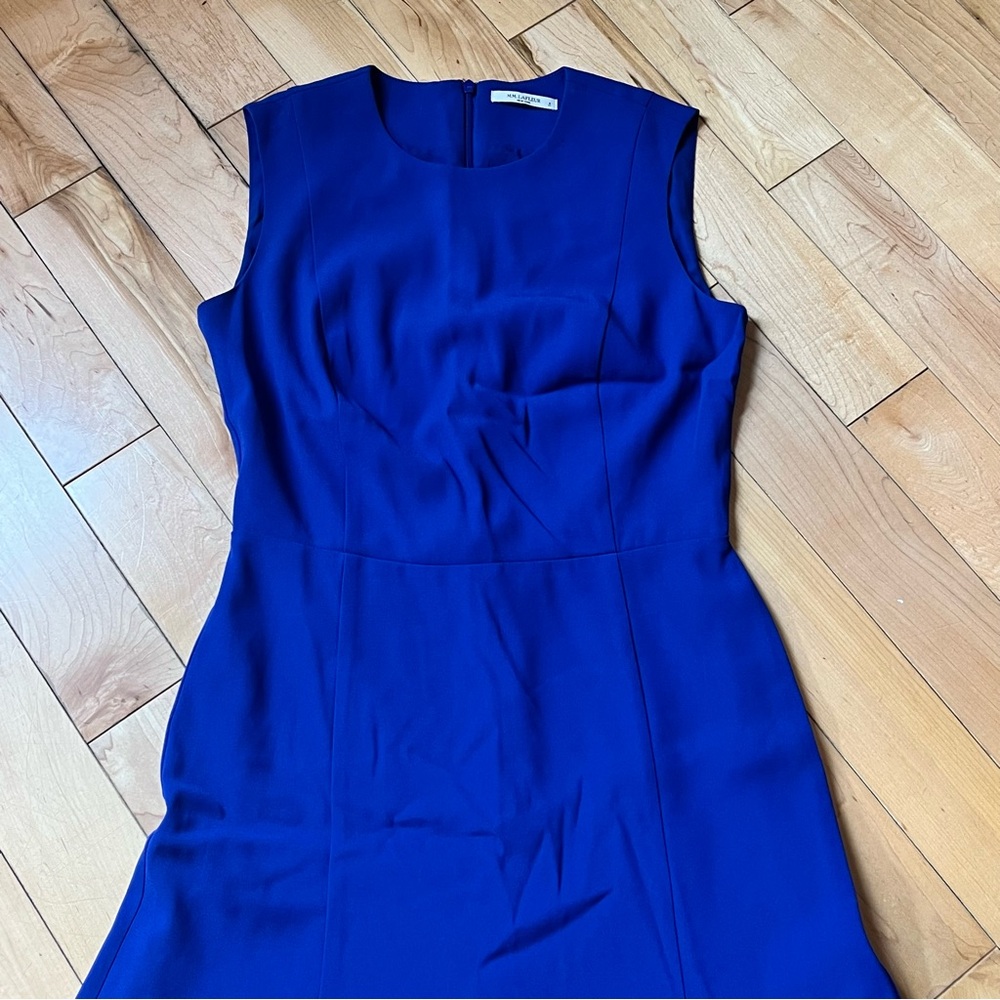 NWT MM LaFleur Elegant Blue Sleeveless Dress size four (4) - Picture 3 of 12